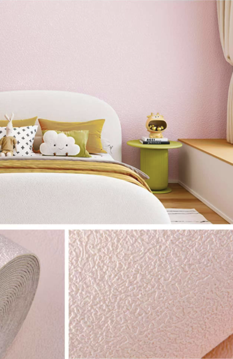 Plain Wallpaper Roll 50cm x 10m | Matte Finish | Grey, Pink, White, Blue