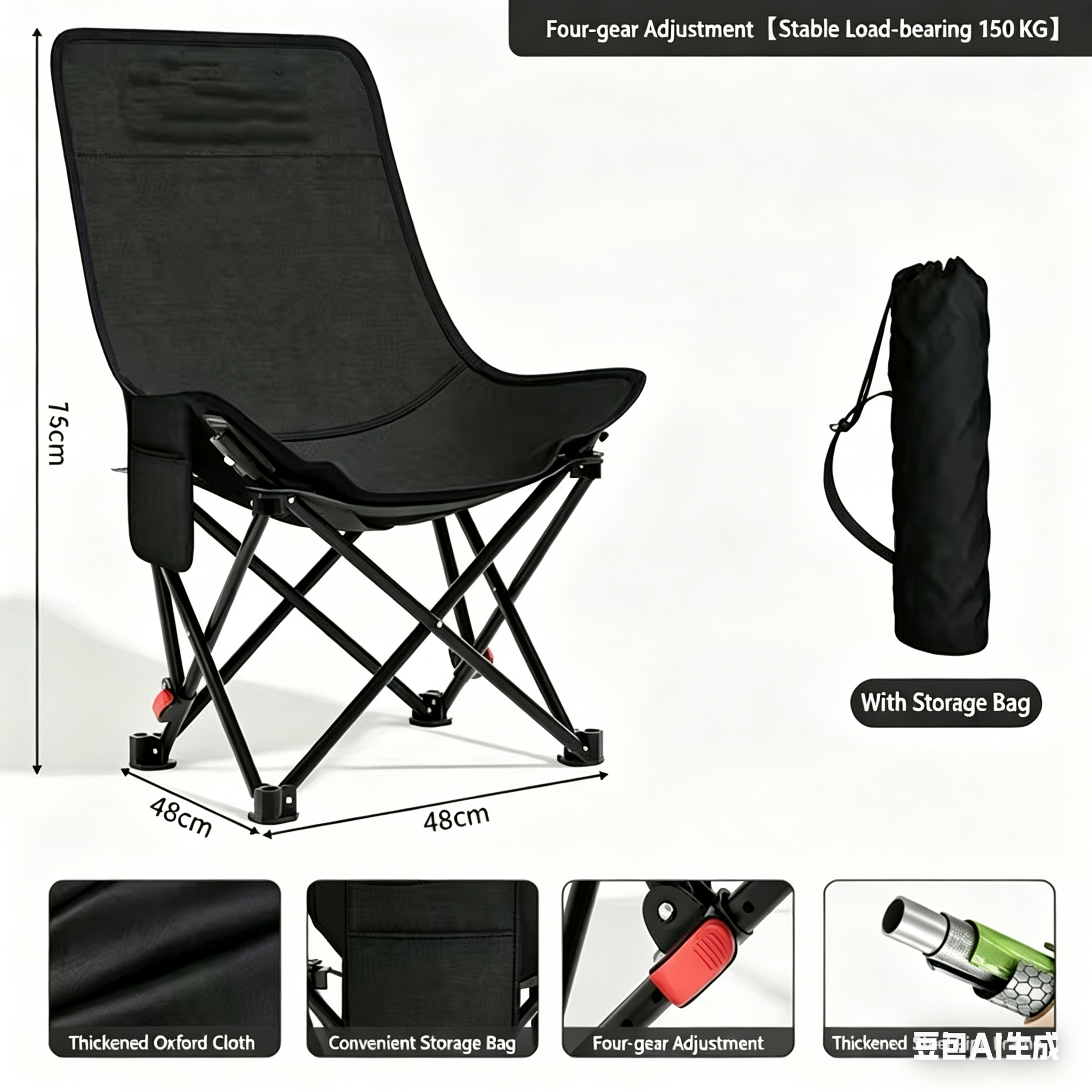 Outdoor Folding Bed & Reclining Chair | Camping Nap Lounger