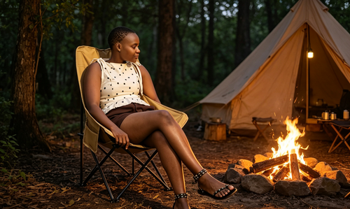Outdoor Folding Bed & Reclining Chair | Camping Nap Lounger